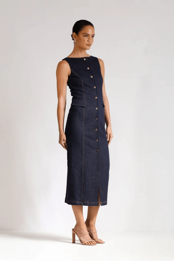 Good Vibes Midi Indigo Signature-Style Bare Glow