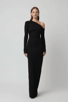 Tailored Piece Flower Grace Cayley Gown Black