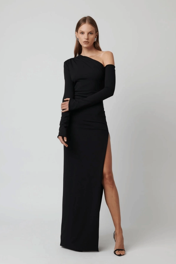 Cayley Gown Black Soft Silhouette