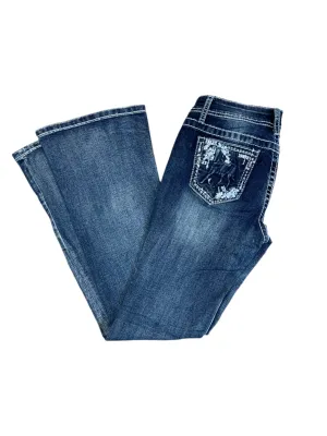 Grace In LA Girl's Horse Bootcut Jeans TB61539 GB61539