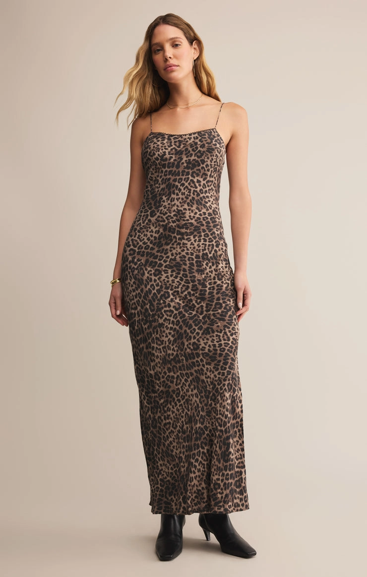 CIELO LEOPARD MIDI DRESS Festival Mood Work Friendly