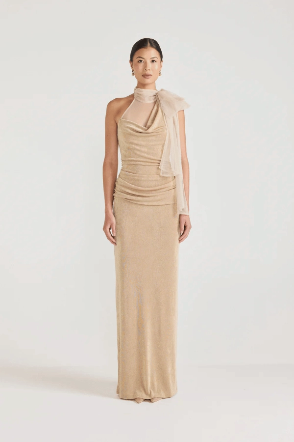 Music-Concert Antionette Dress Champagne Beige