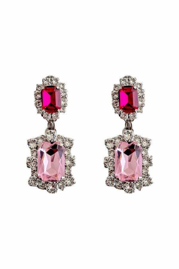 Dynasty Angelina Fuchsia/Baby Pink Earrings Smart Piece