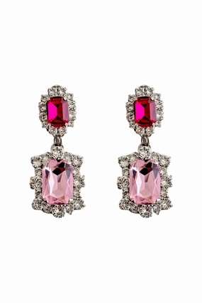 Dynasty Angelina Fuchsia/Baby Pink Earrings Smart Piece