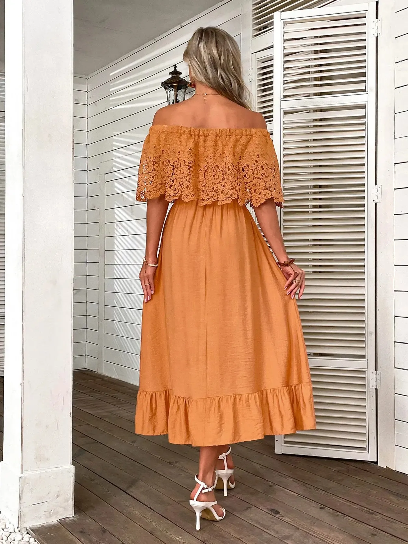 Green Off The Shoulder Dress