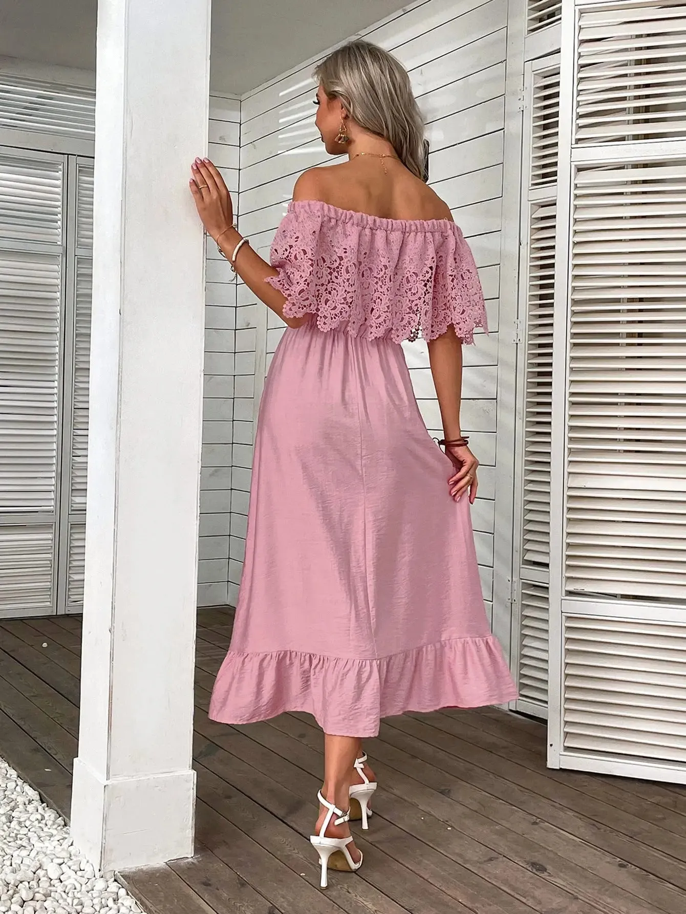 Green Off The Shoulder Dress