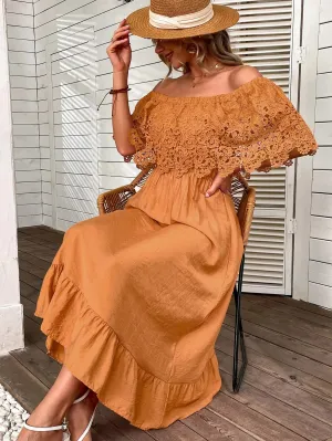 Green Off The Shoulder Dress