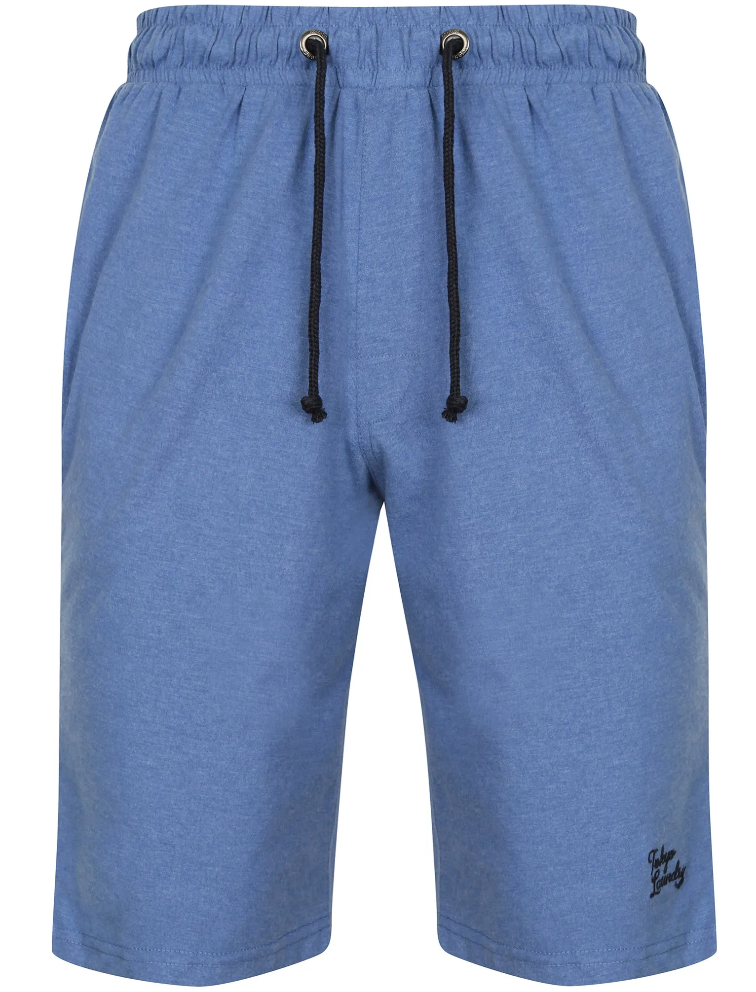 Greenbury Cotton Jersey Lounge Shorts in Cornflower Blue Marl - Tokyo Laundry