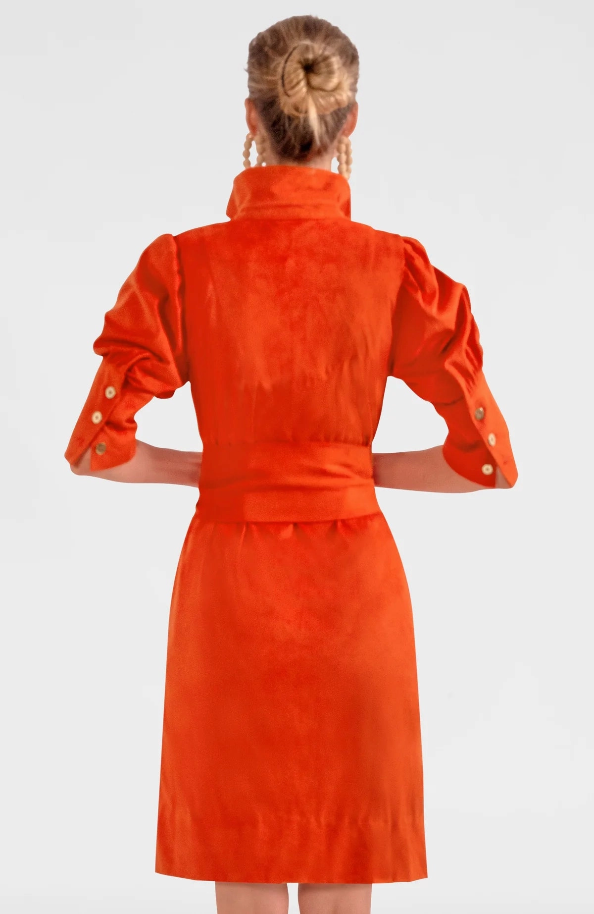 Street Flex Urban appeal Gretchen Scott Swagger Dress Ultra Suede in Orange