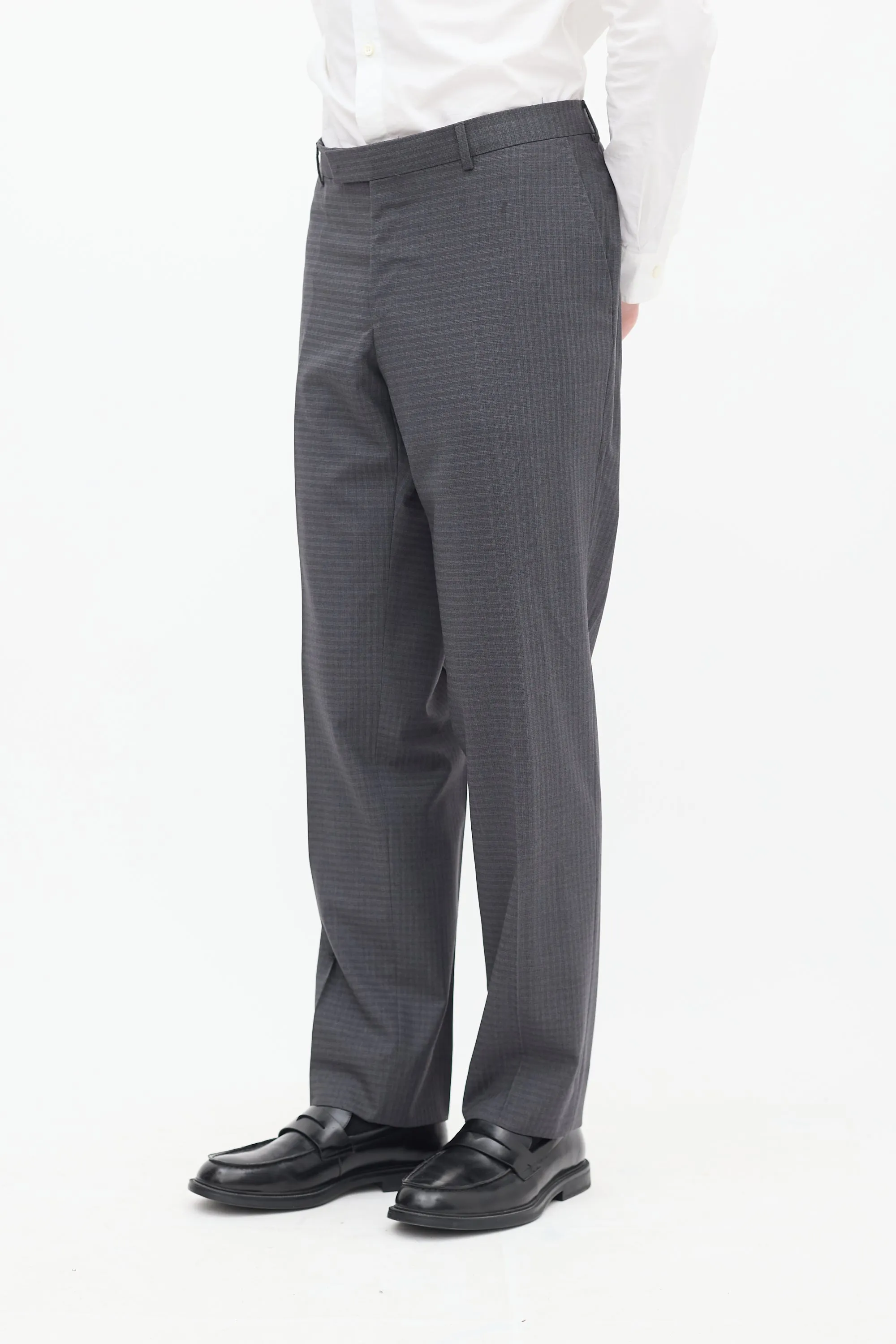Grey Checkered Trouser