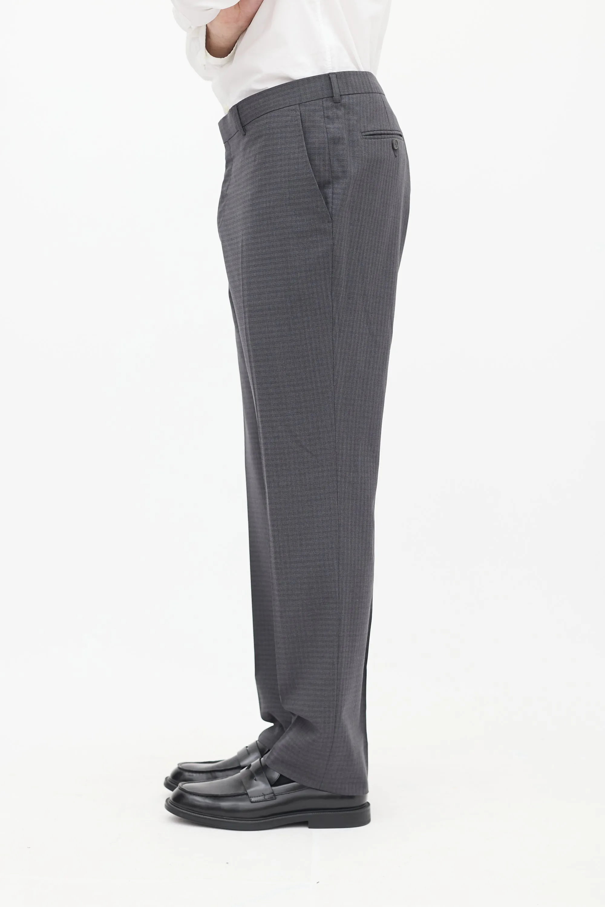 Grey Checkered Trouser