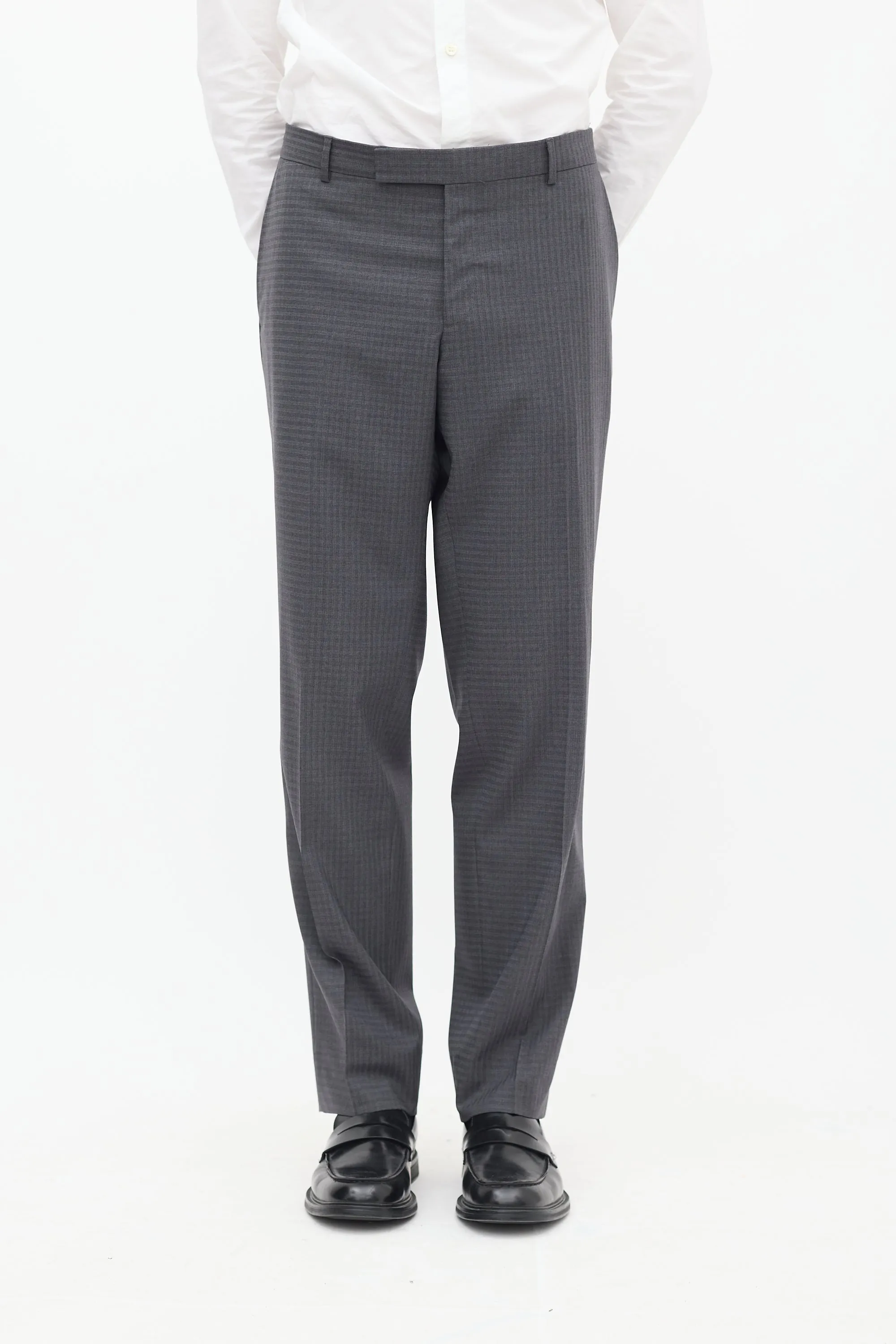 Grey Checkered Trouser