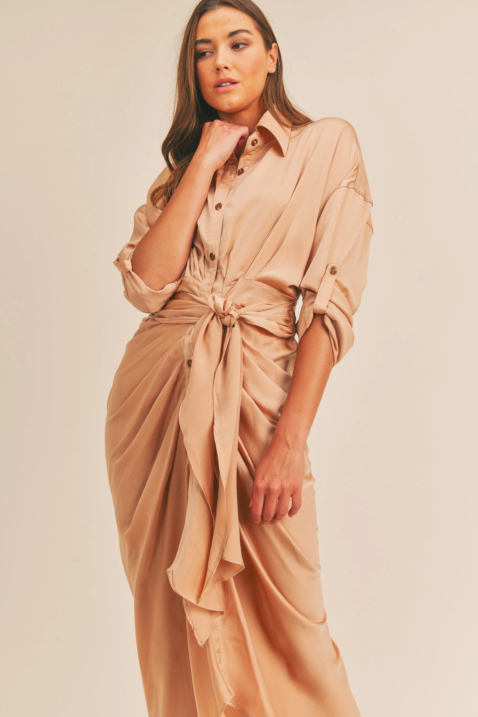 GWEN BUTTON DOWN SHIRT DRESS