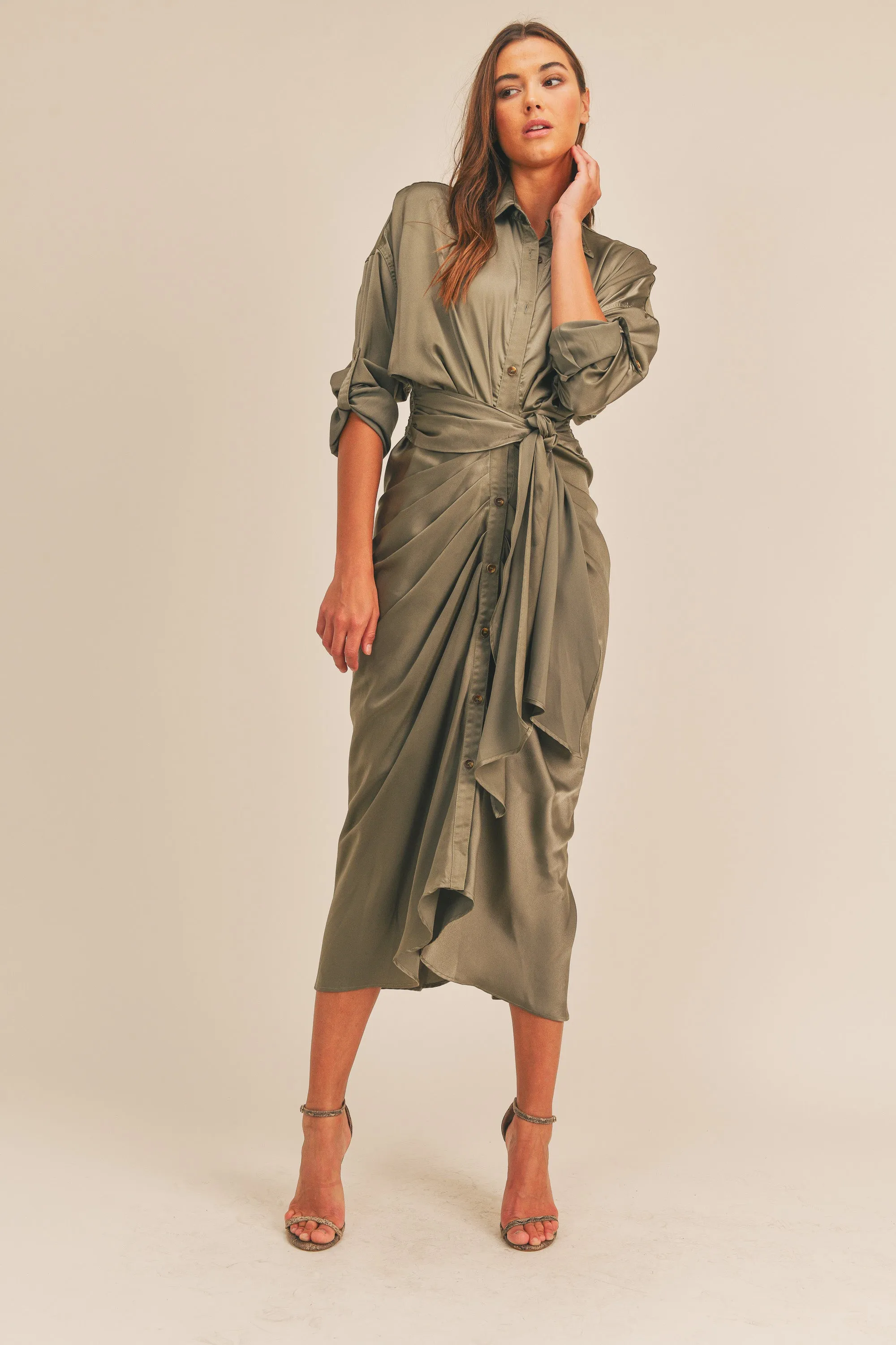 GWEN BUTTON DOWN SHIRT DRESS