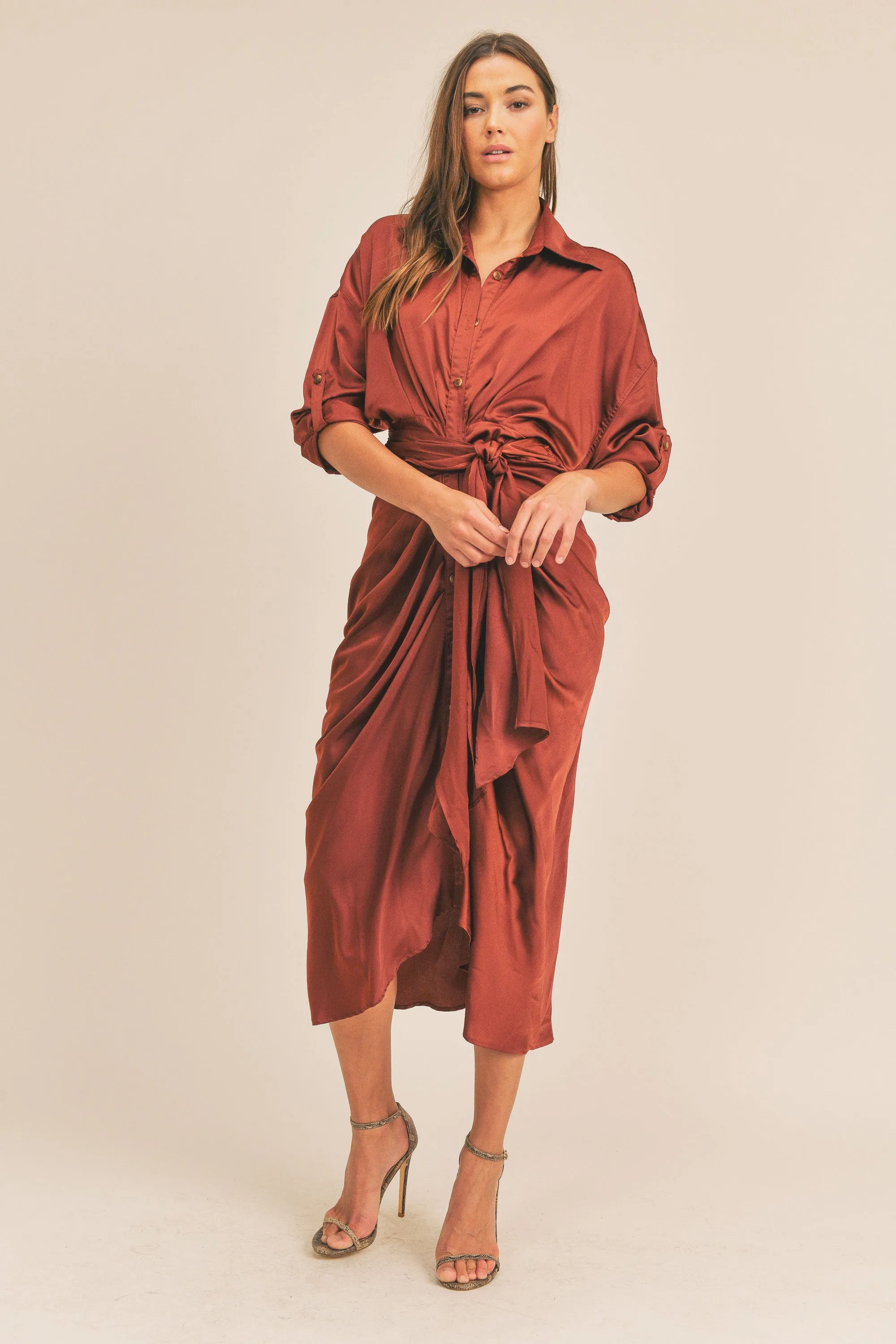 GWEN BUTTON DOWN SHIRT DRESS