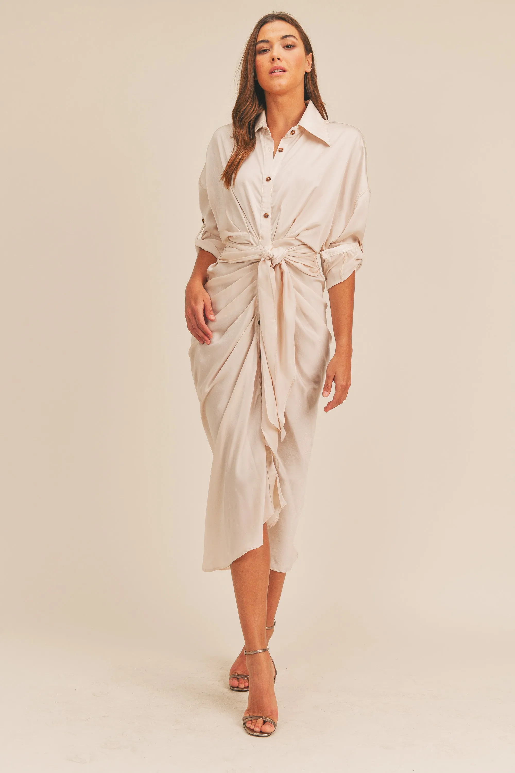 GWEN BUTTON DOWN SHIRT DRESS