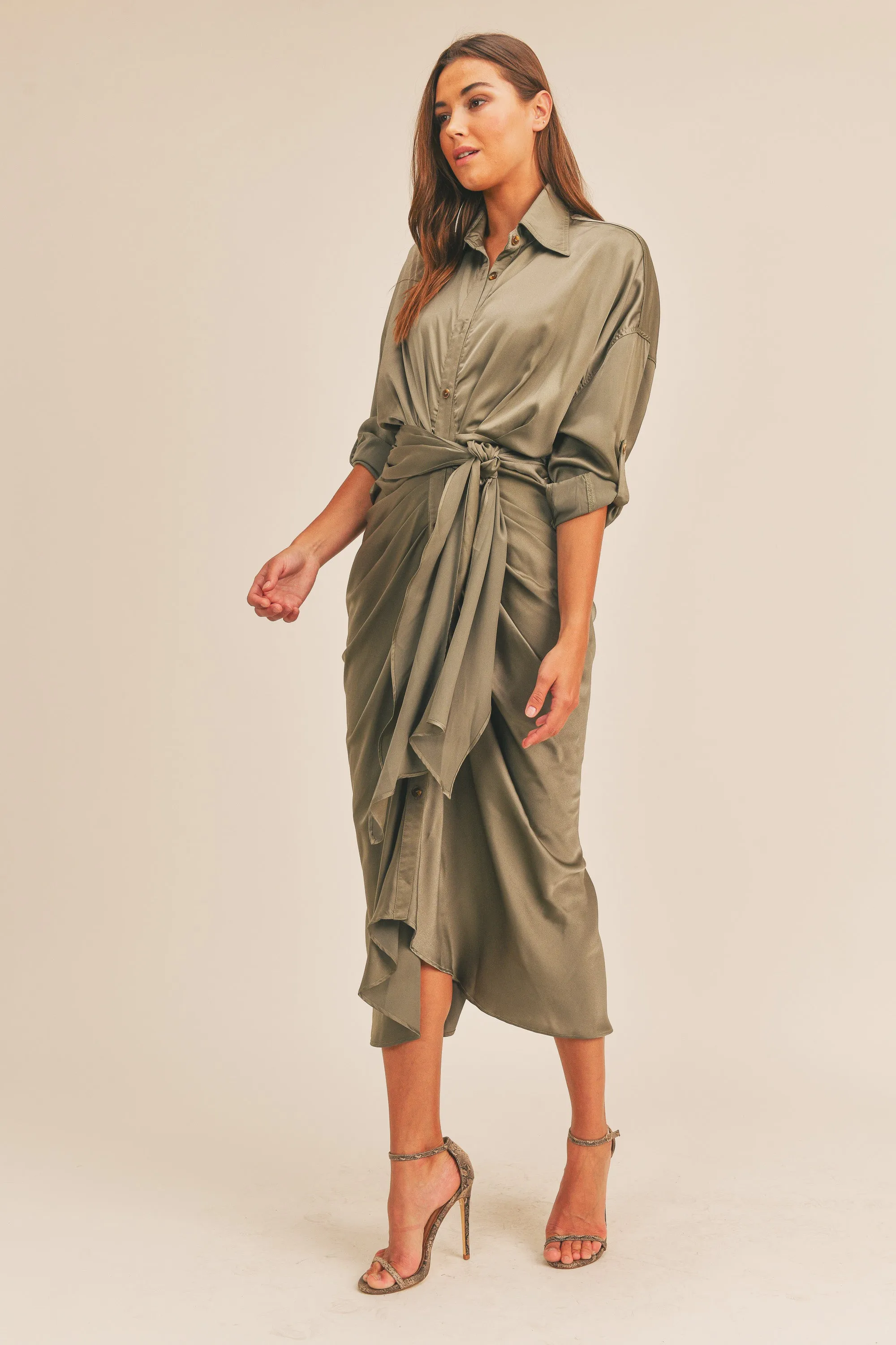 GWEN BUTTON DOWN SHIRT DRESS