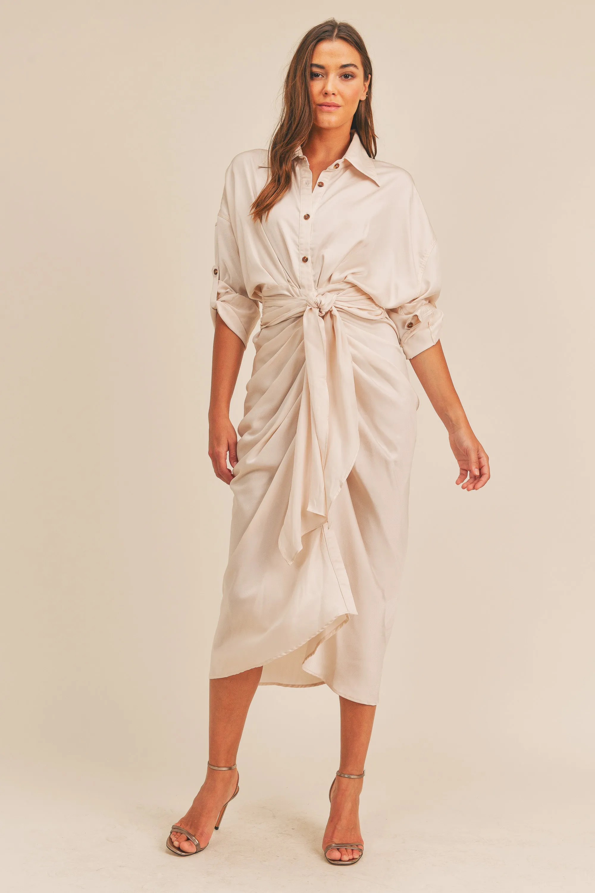 GWEN BUTTON DOWN SHIRT DRESS