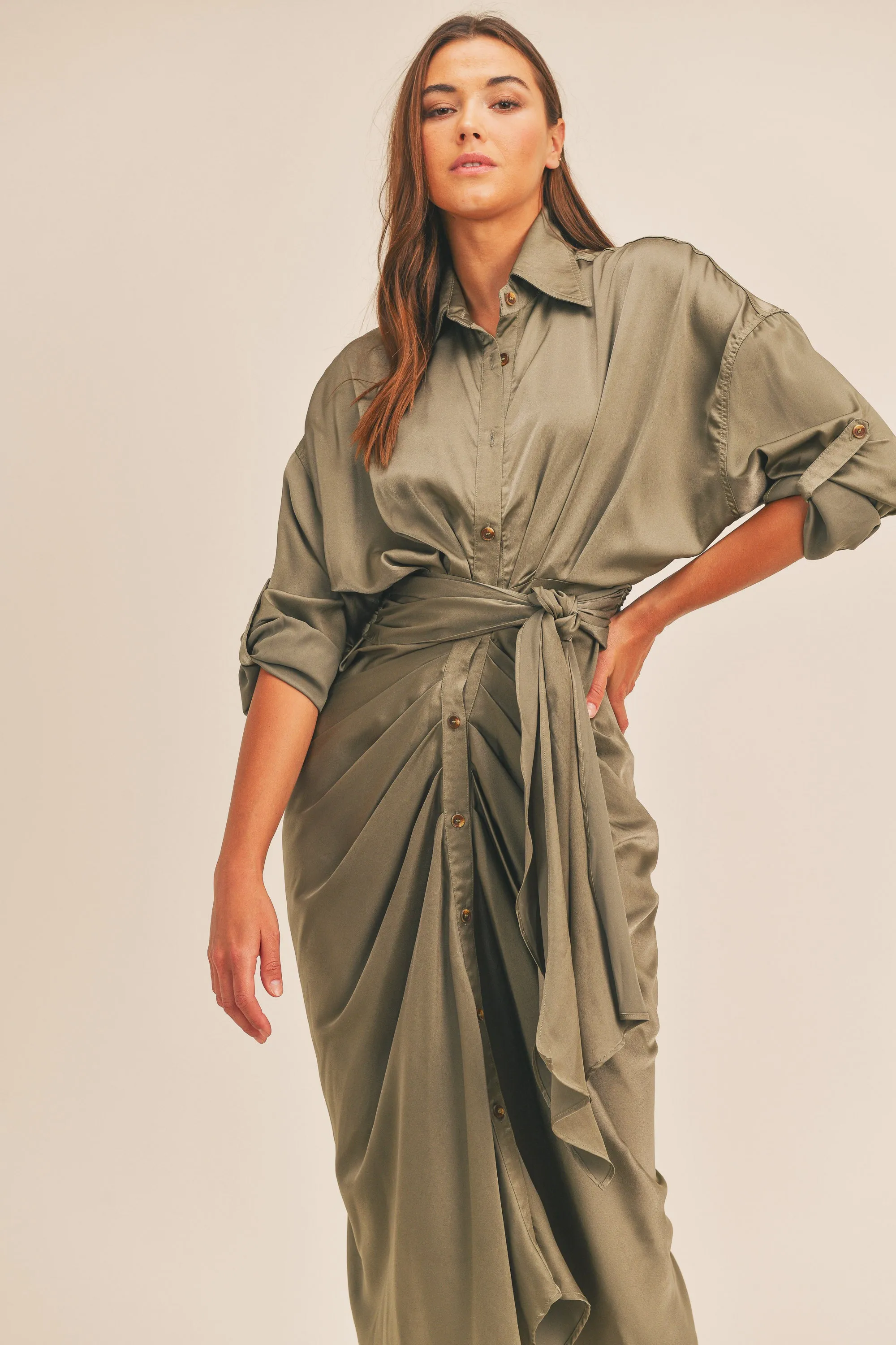 GWEN BUTTON DOWN SHIRT DRESS