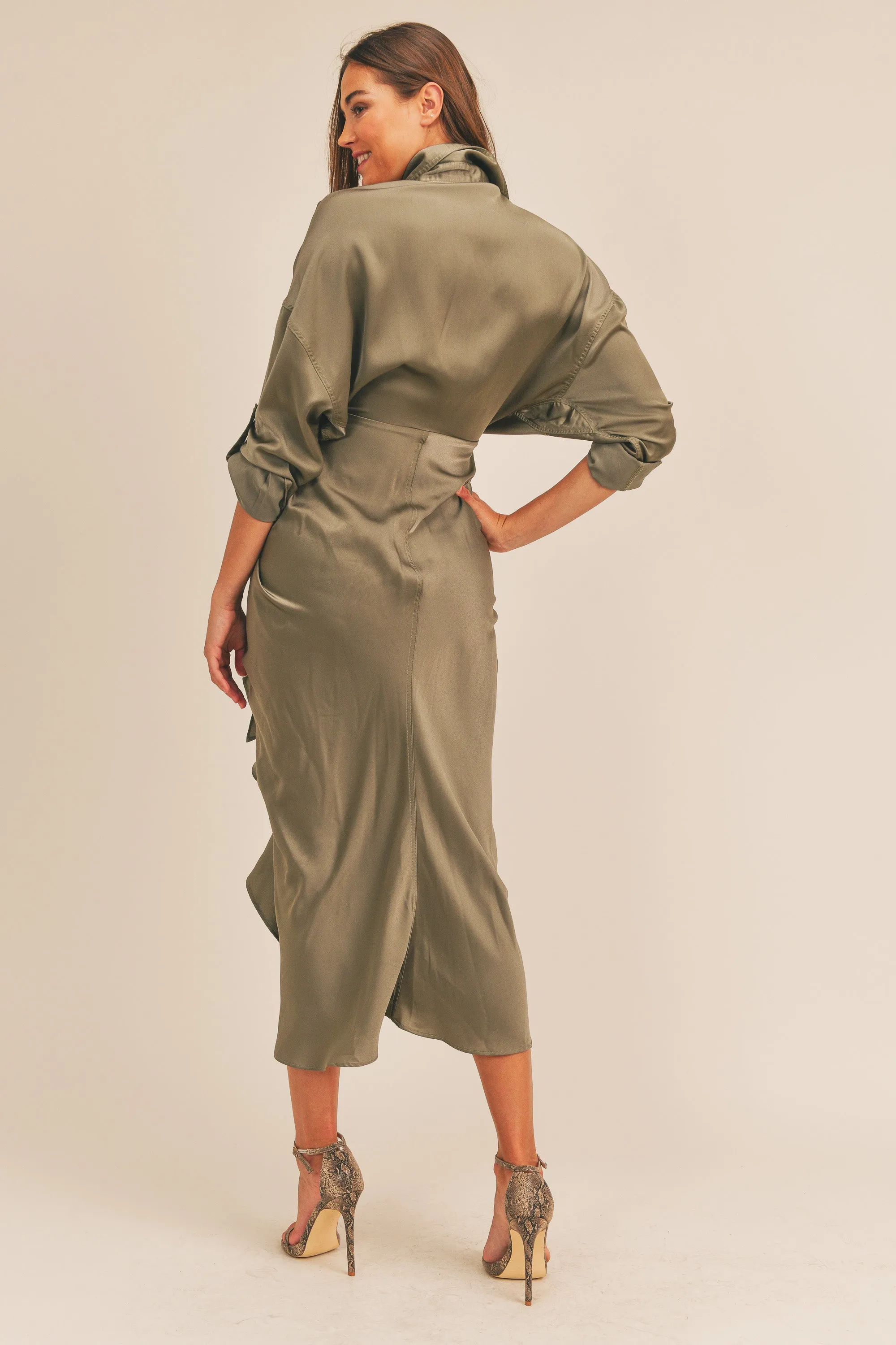 GWEN BUTTON DOWN SHIRT DRESS