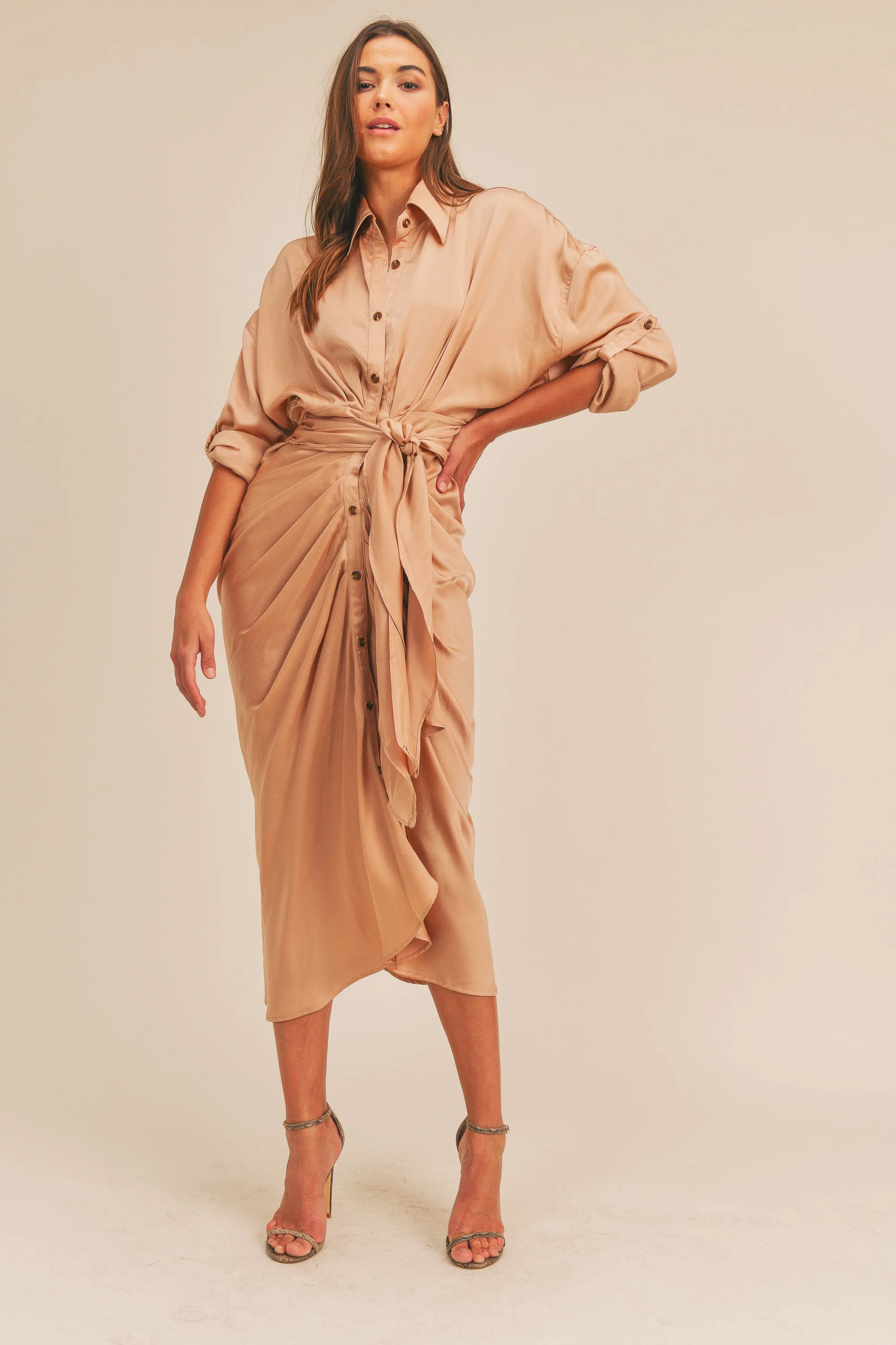 GWEN BUTTON DOWN SHIRT DRESS