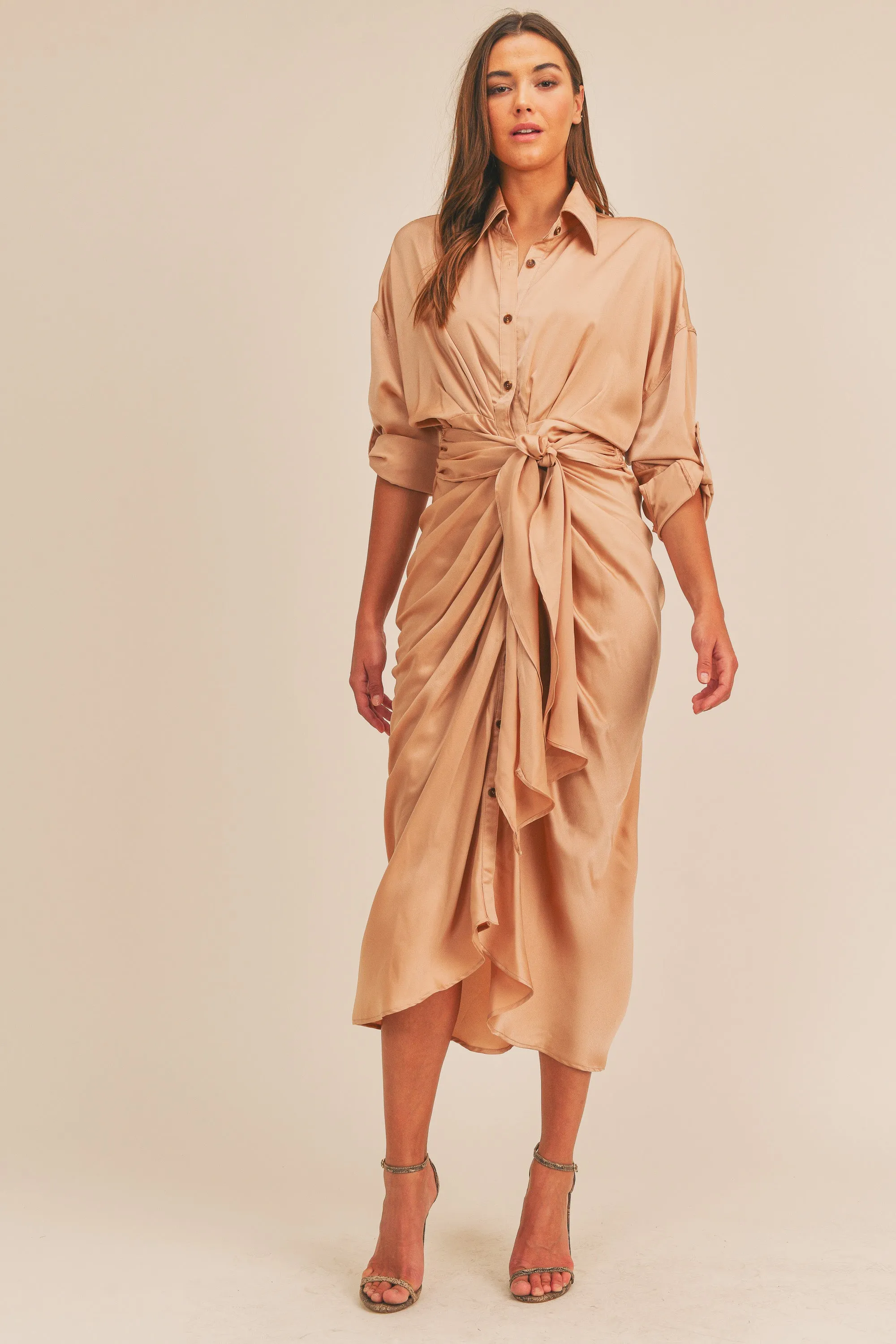 GWEN BUTTON DOWN SHIRT DRESS