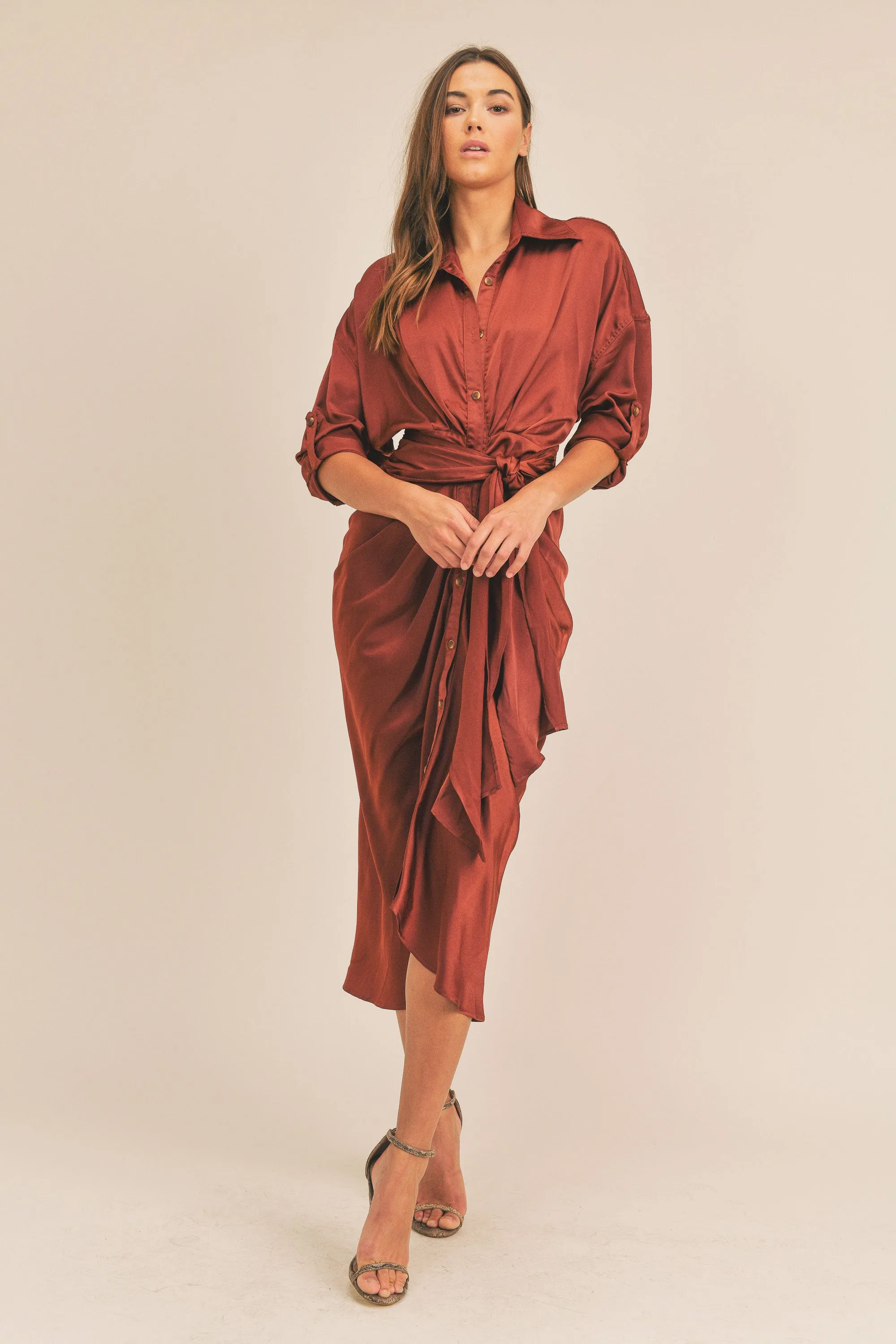 GWEN BUTTON DOWN SHIRT DRESS