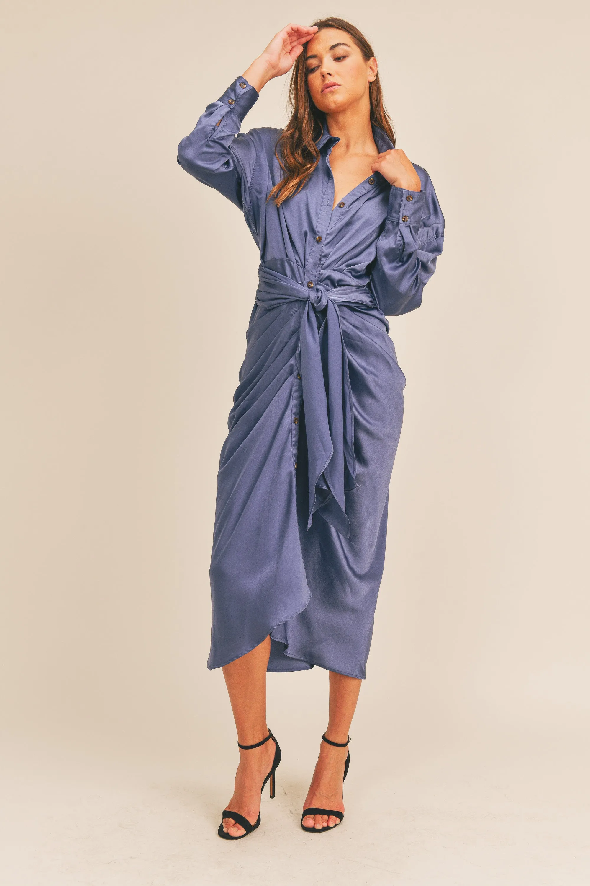GWEN BUTTON DOWN SHIRT DRESS