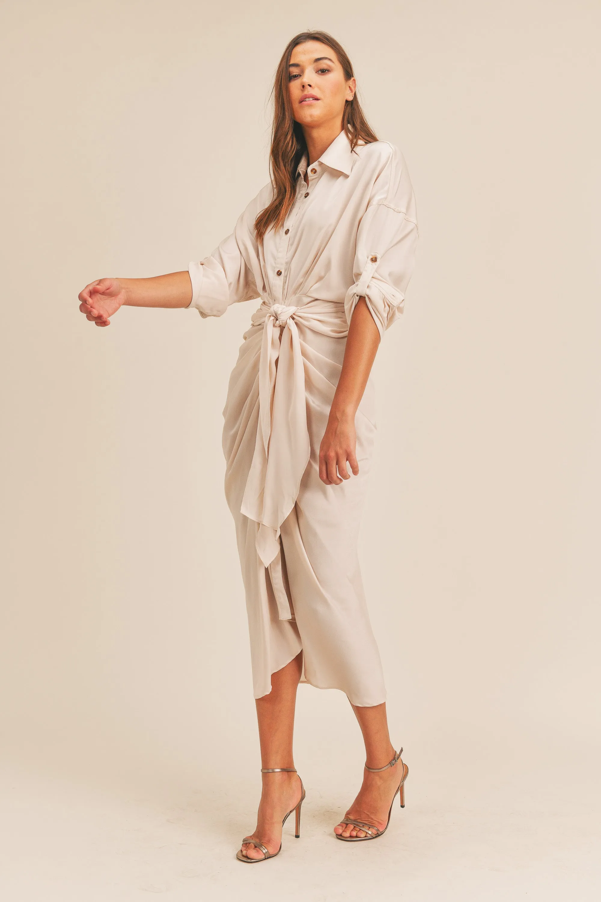 GWEN BUTTON DOWN SHIRT DRESS