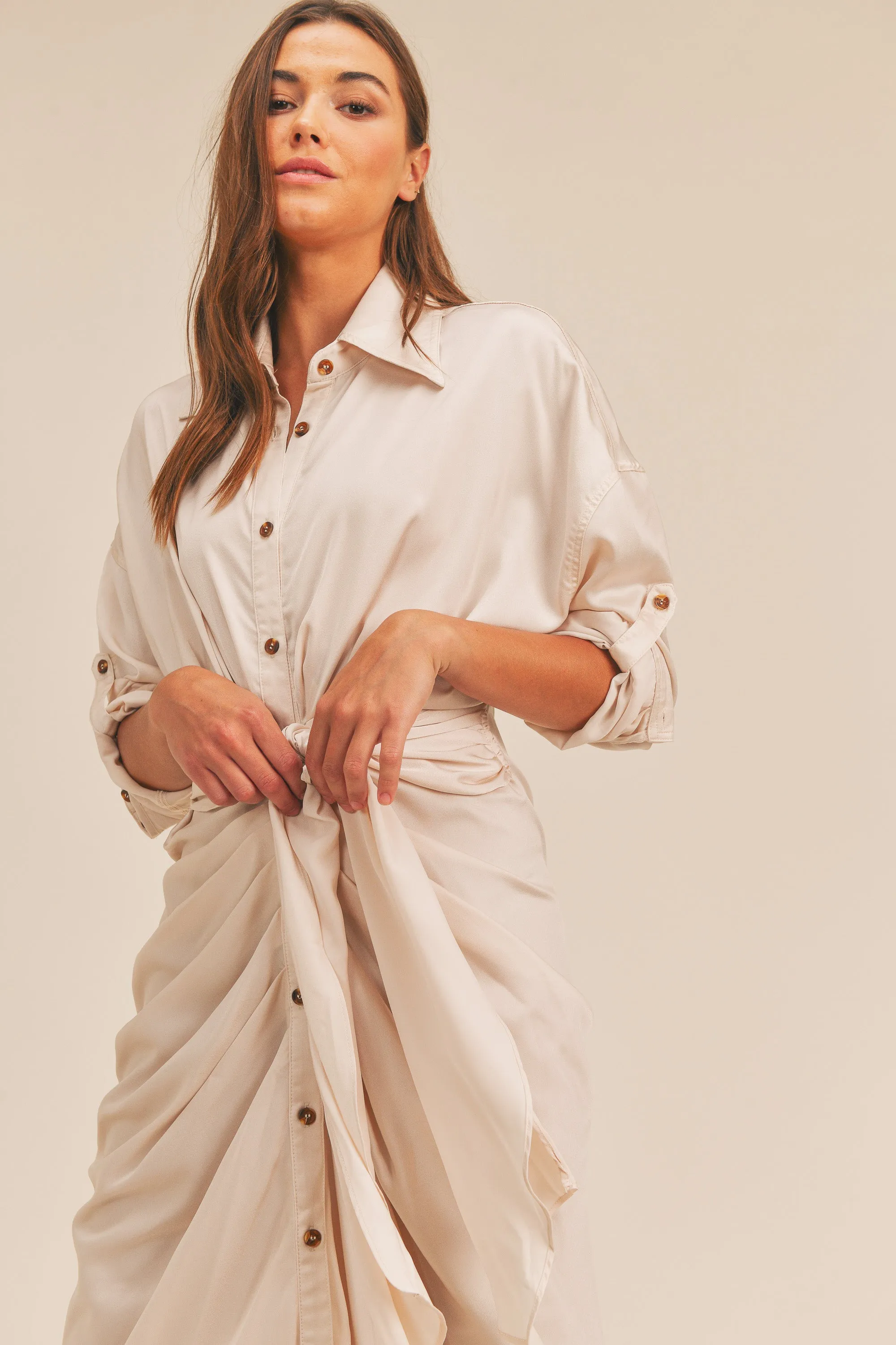 GWEN BUTTON DOWN SHIRT DRESS