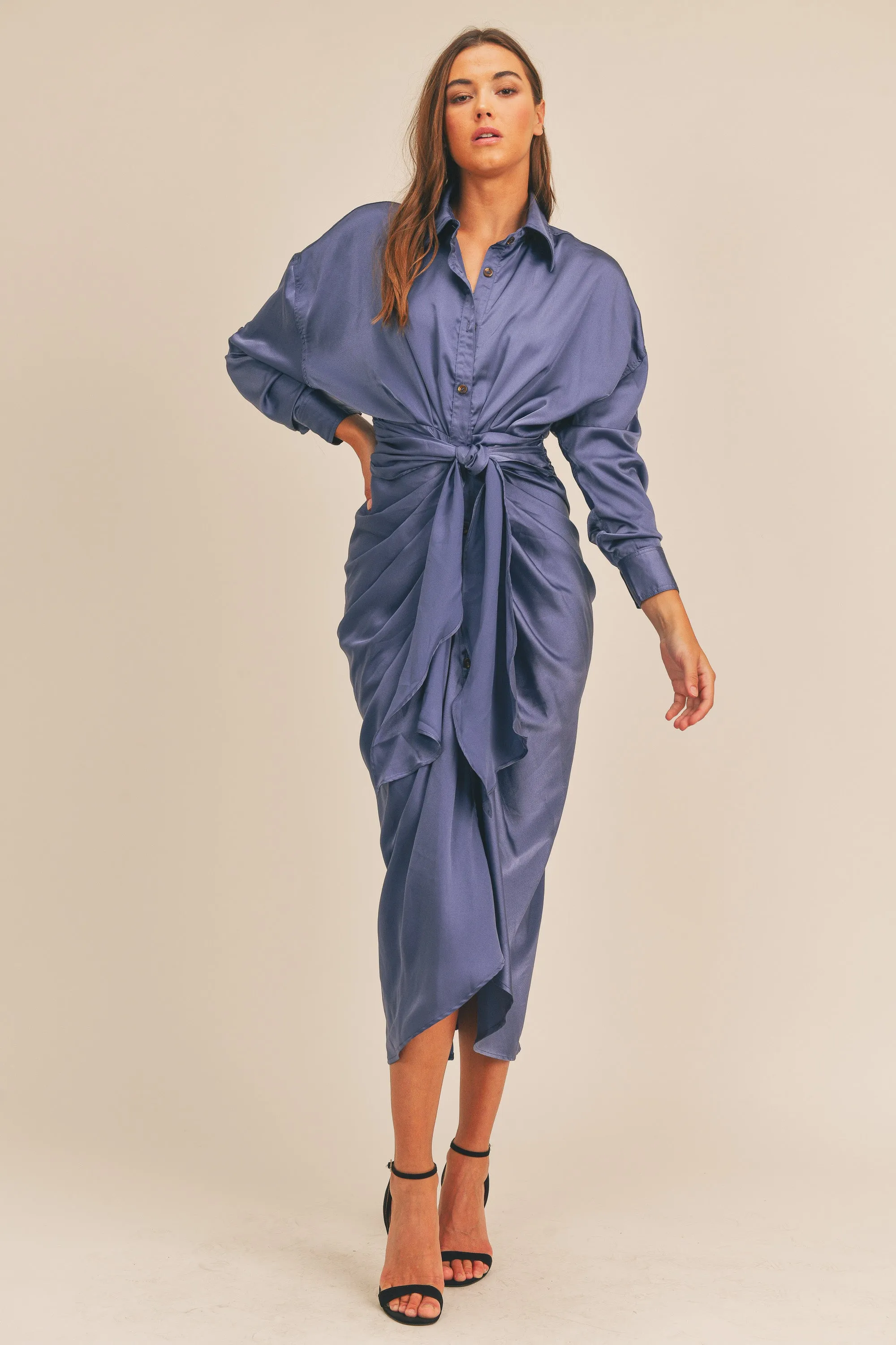 GWEN BUTTON DOWN SHIRT DRESS