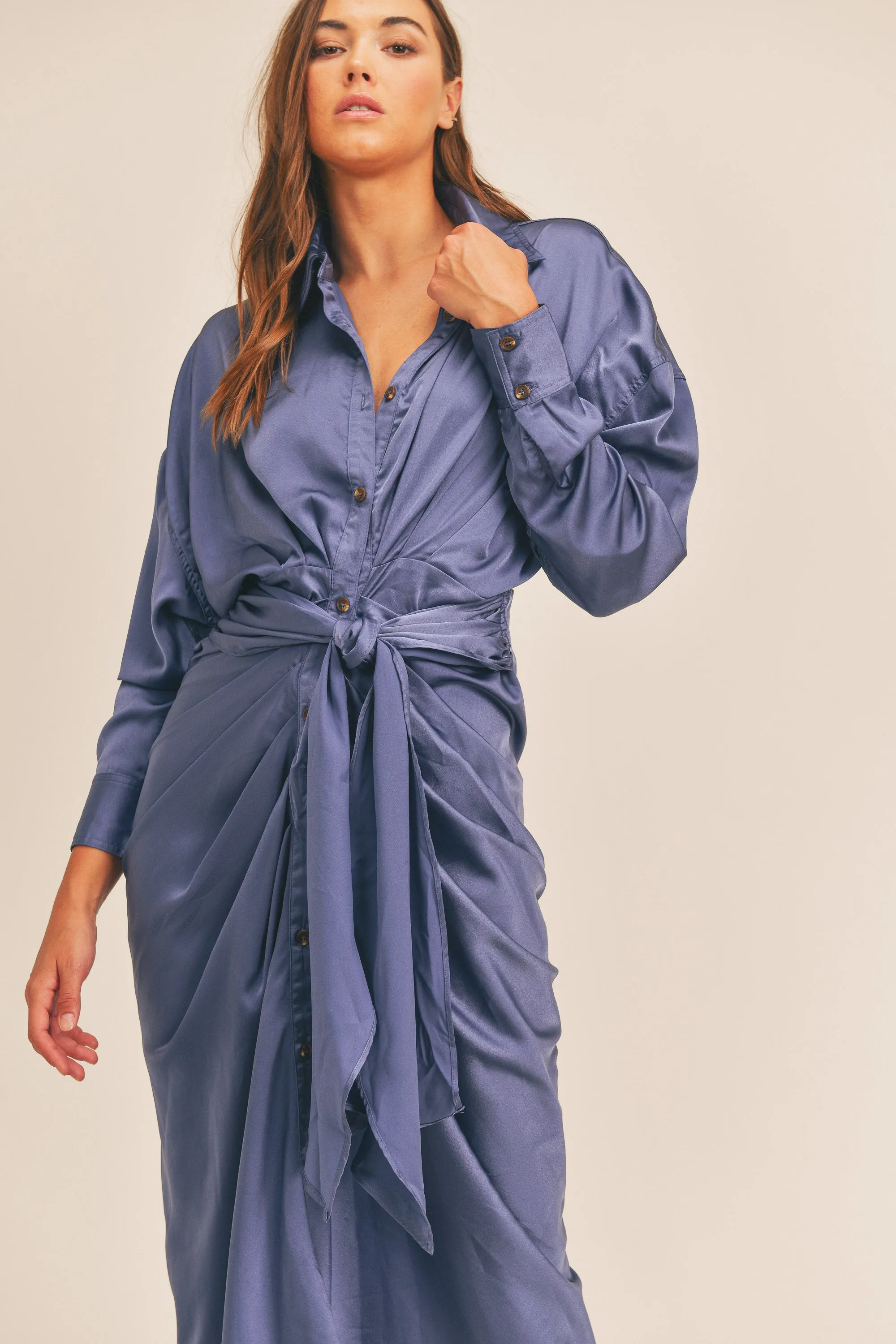 GWEN BUTTON DOWN SHIRT DRESS