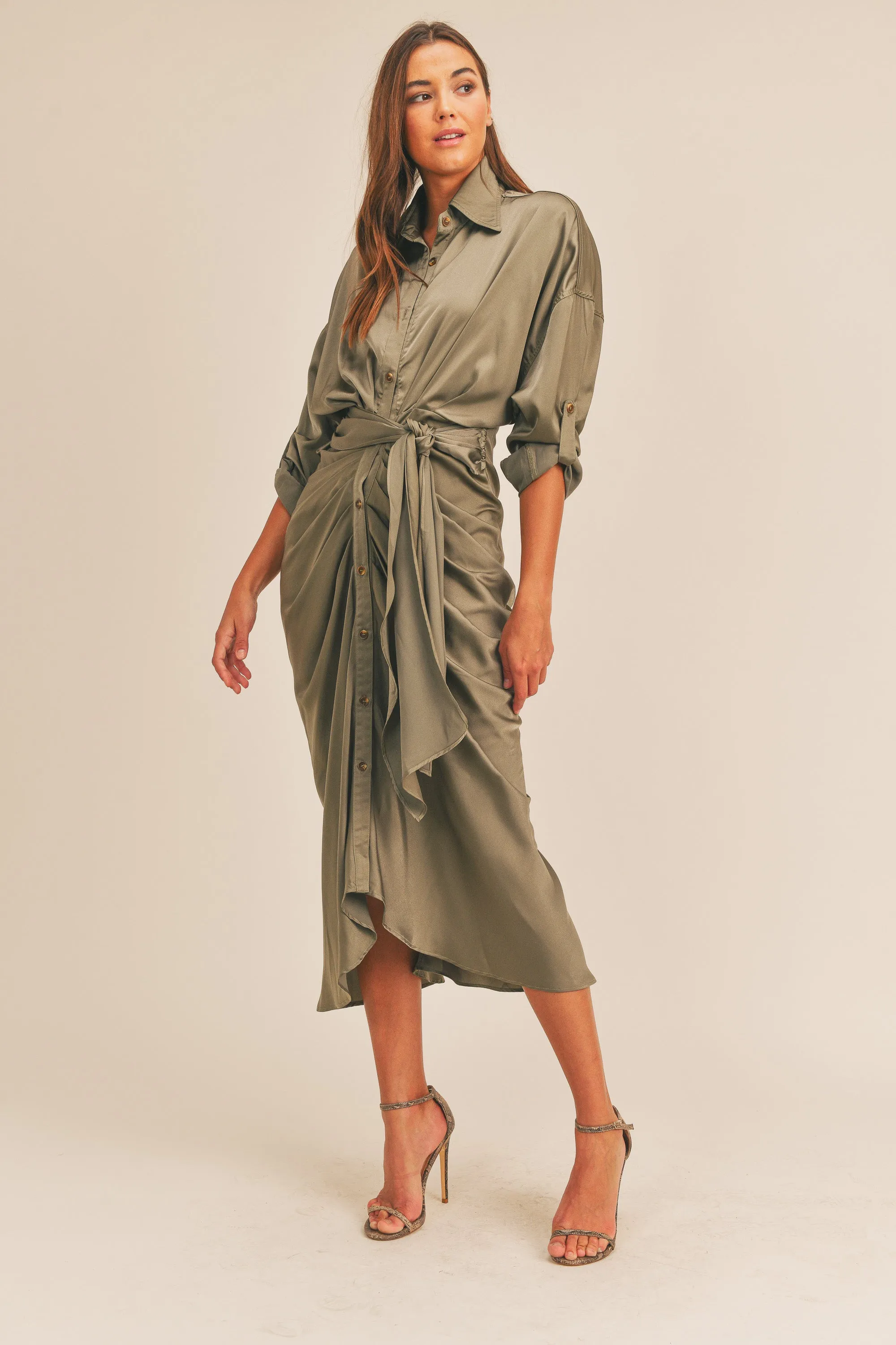 GWEN BUTTON DOWN SHIRT DRESS