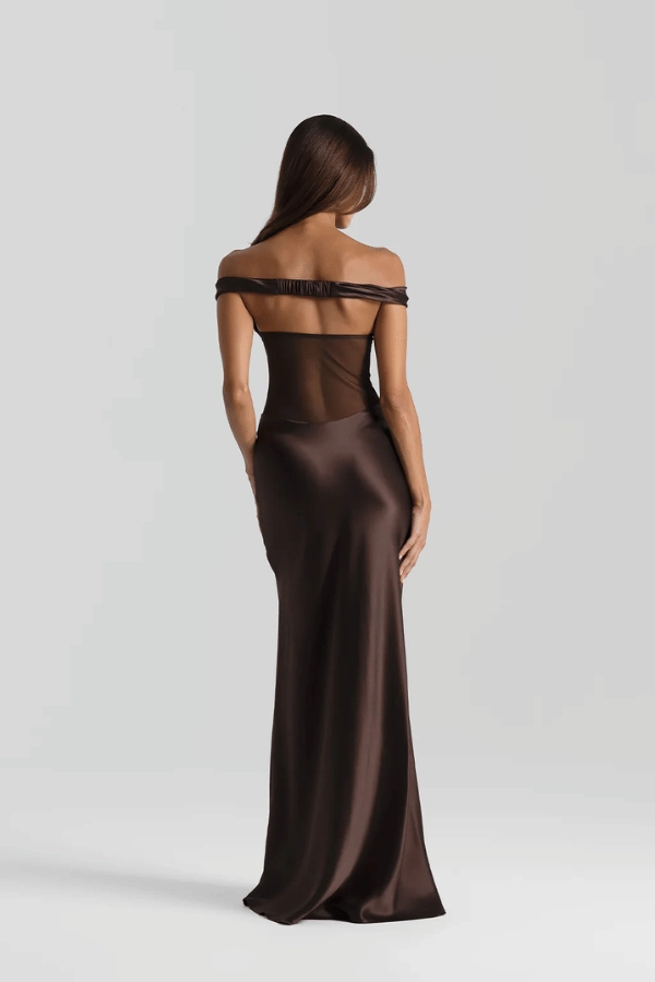 Chic and Elegant Soft Shape Gwyneth Gown Espresso