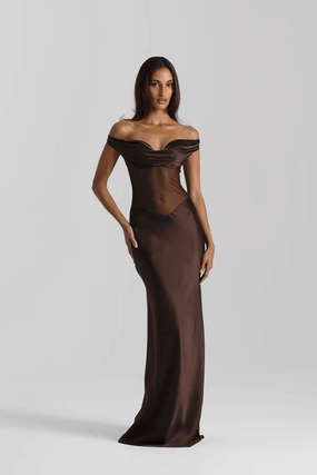 Summer Staple Gwyneth Gown Espresso
