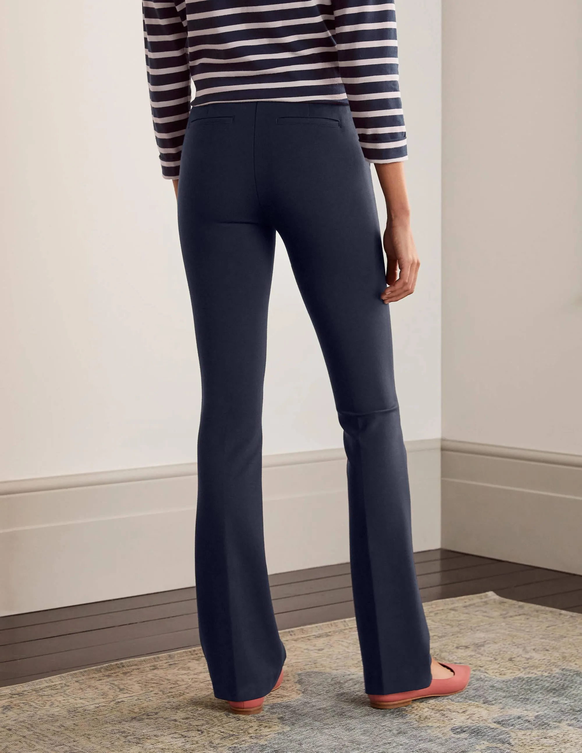 Hampshire Bootcut Trousers-Navy