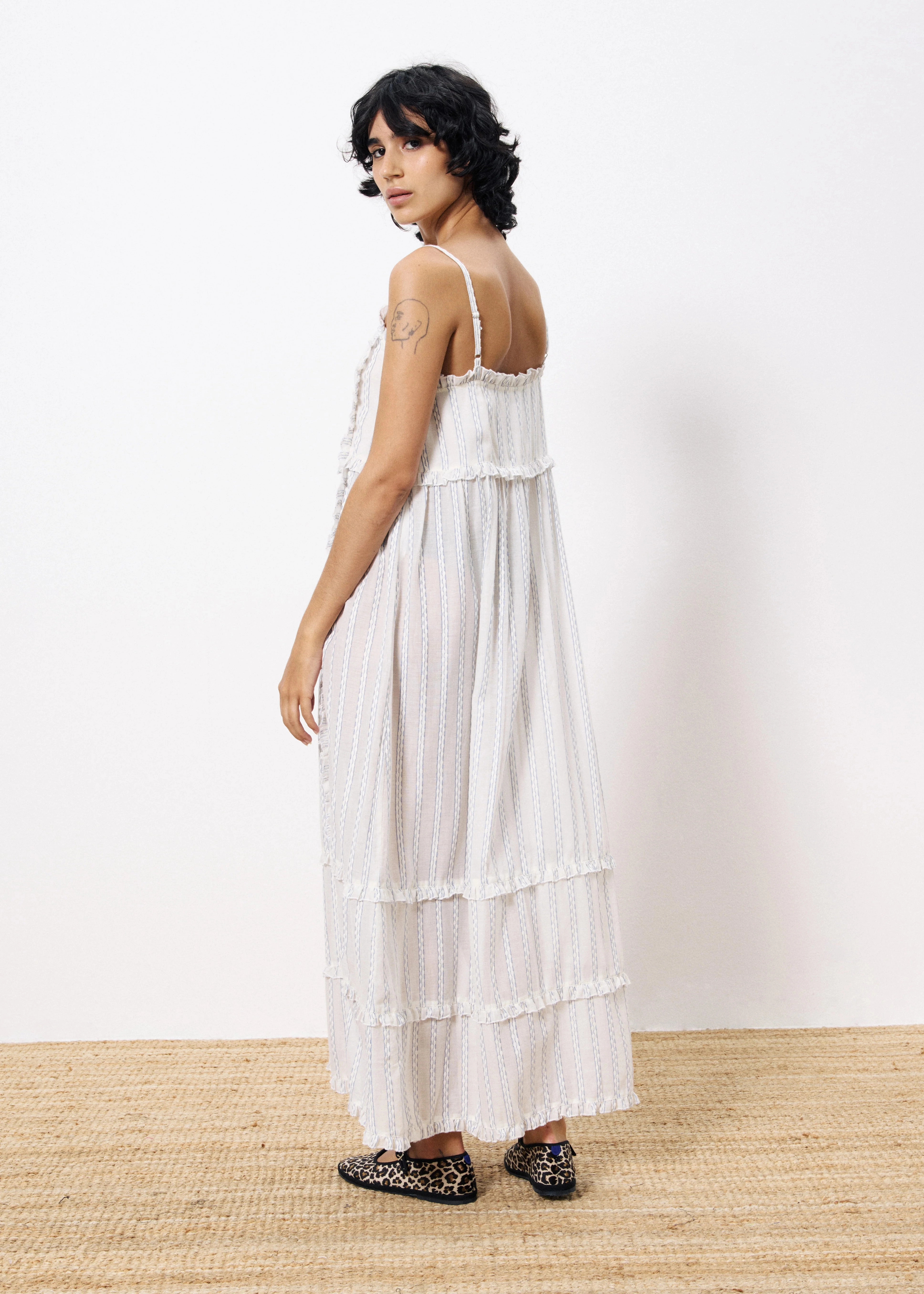 CLIO WHITE MAXI DRESS Flattering Silhouette Wear Relaxed Waistband