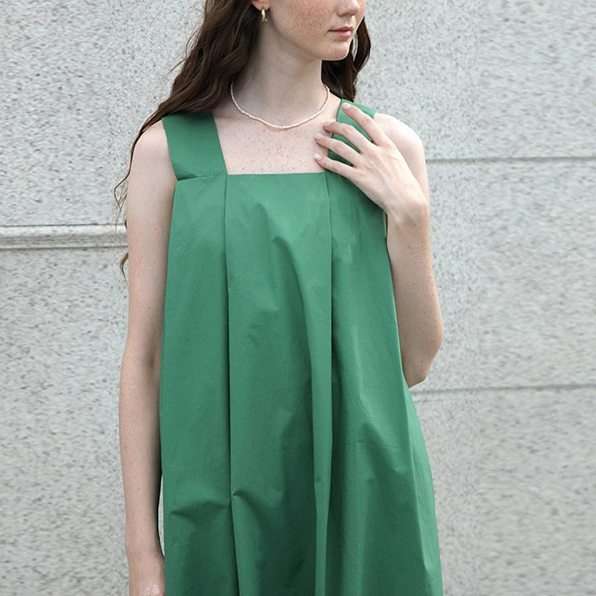 COTTON FABRIC LOOSE SLIP DRESS_CWDSD4040 confident look
