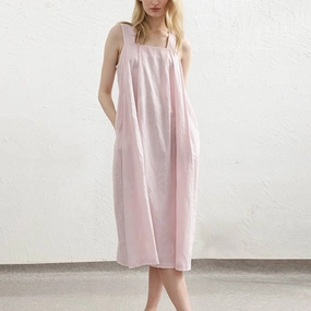 Soft Feel Work Option COTTON FABRIC LOOSE SLIP DRESS_CWDSD4040