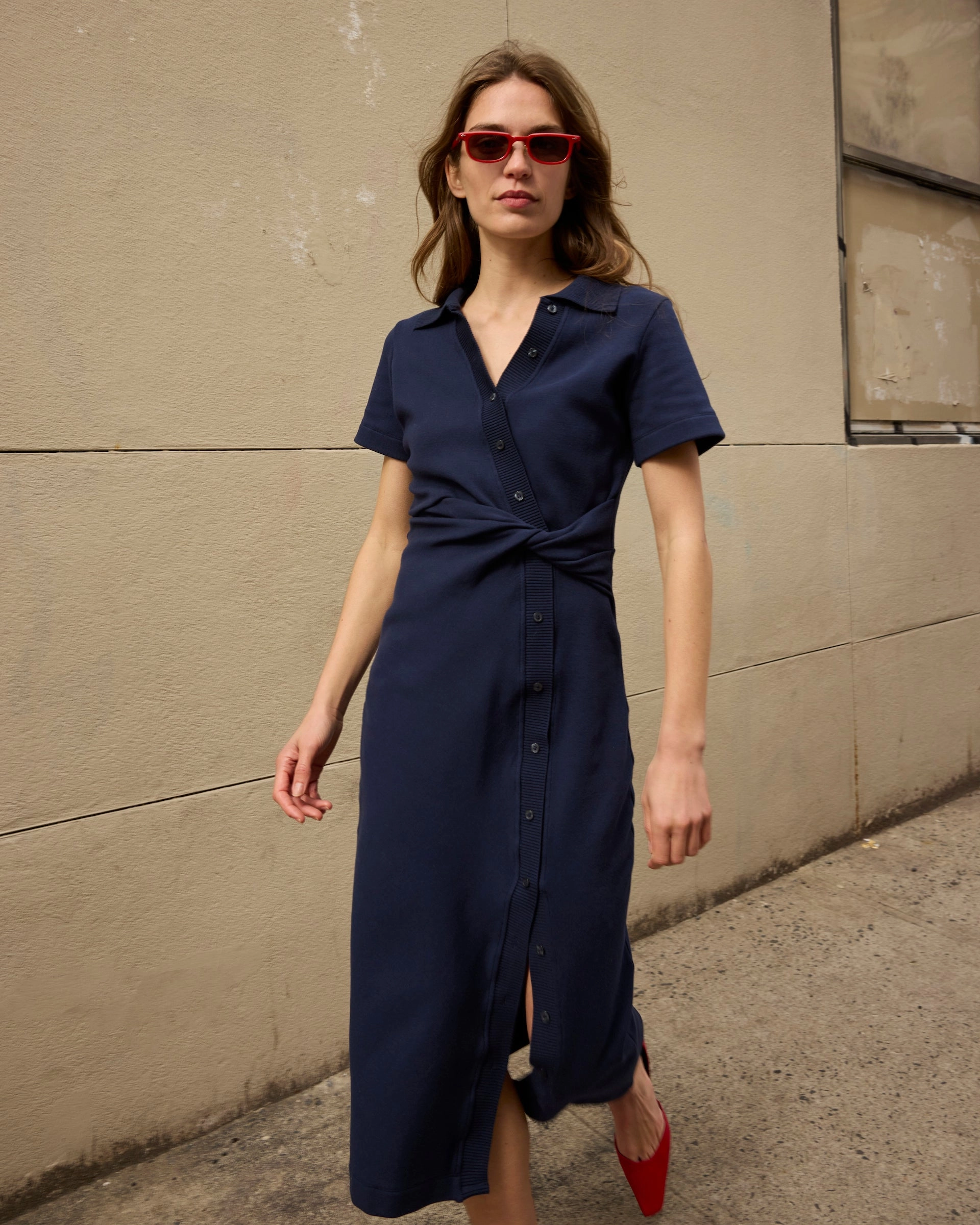 Soft Layers Short Sleeve Ellicot Dress