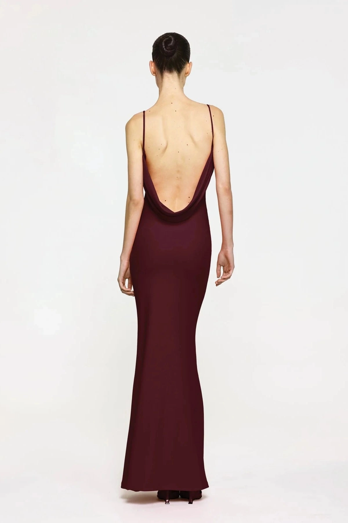 Havilland Gown Wine Bold Cut