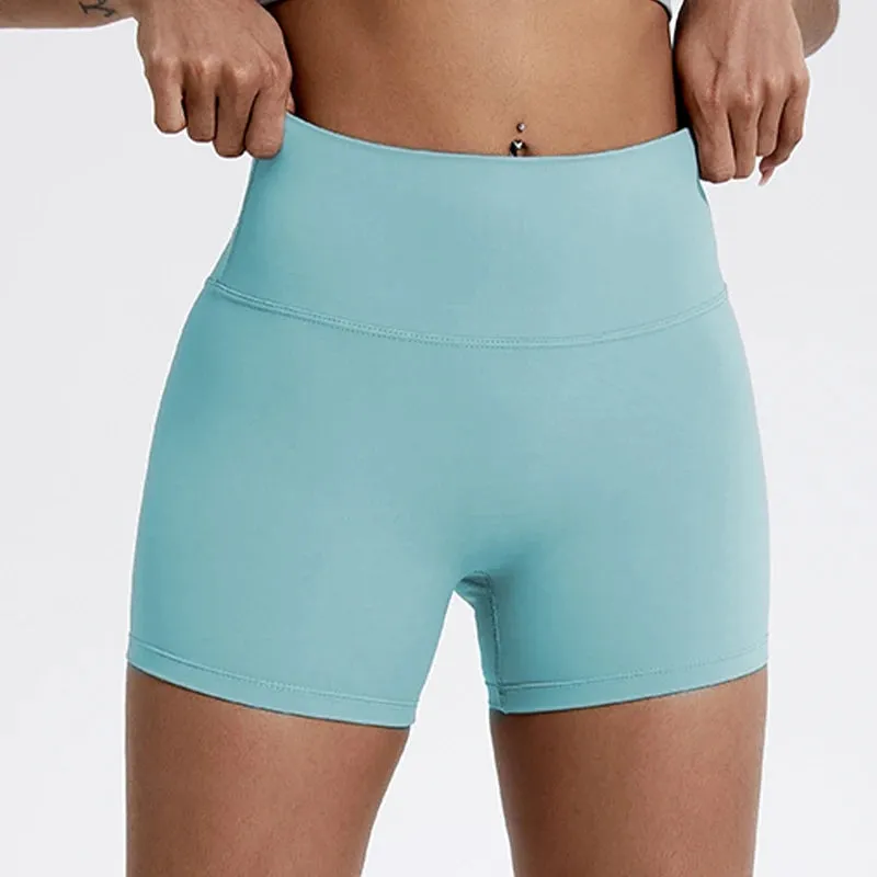 Hearuisavy High Waist Yoga Shorts Women Buttock Lift Slim Fit