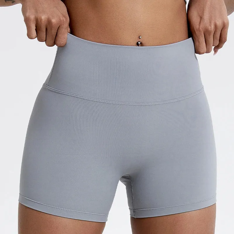 Hearuisavy High Waist Yoga Shorts Women Buttock Lift Slim Fit