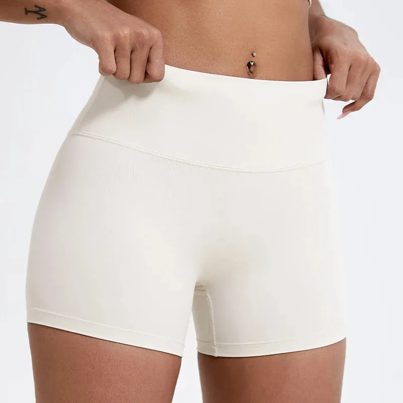 Hearuisavy High Waist Yoga Shorts Women Buttock Lift Slim Fit