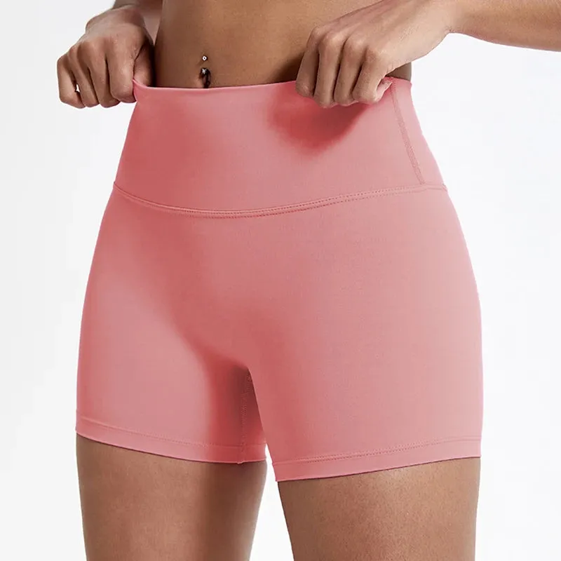Hearuisavy High Waist Yoga Shorts Women Buttock Lift Slim Fit