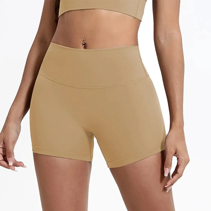 Hearuisavy High Waist Yoga Shorts Women Buttock Lift Slim Fit