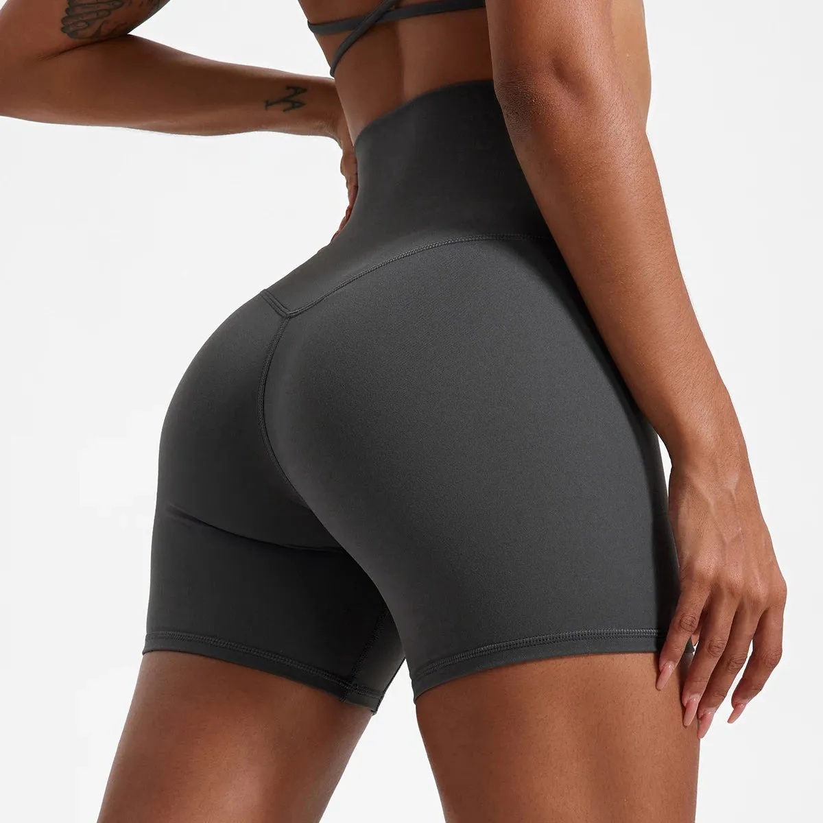 Hearuisavy Soft Yoga Shorts High Waist Buttock Lift Leggings