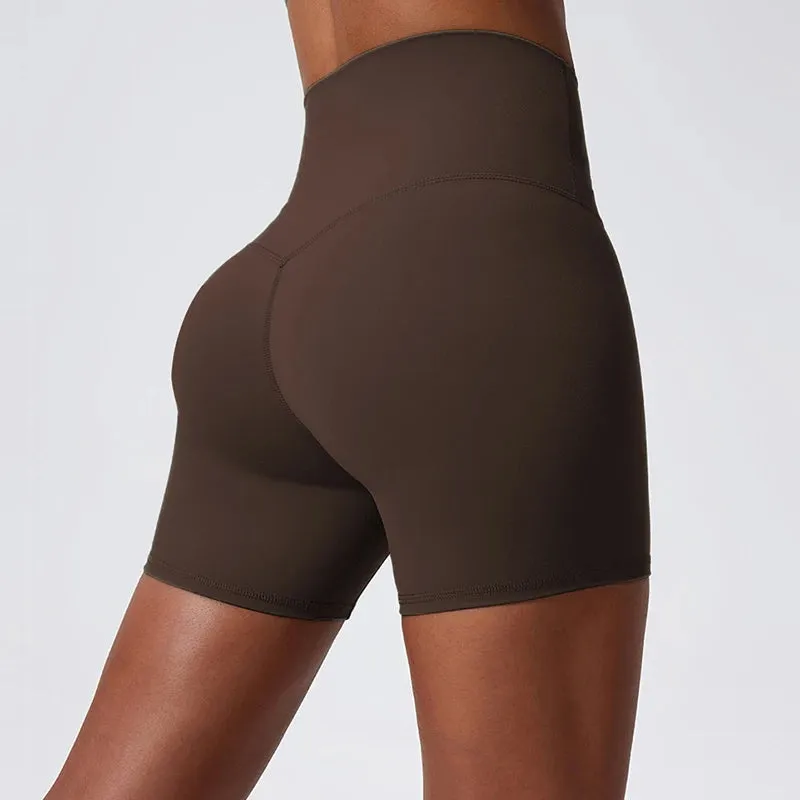 Hearuisavy Soft Yoga Shorts High Waist Buttock Lift Leggings