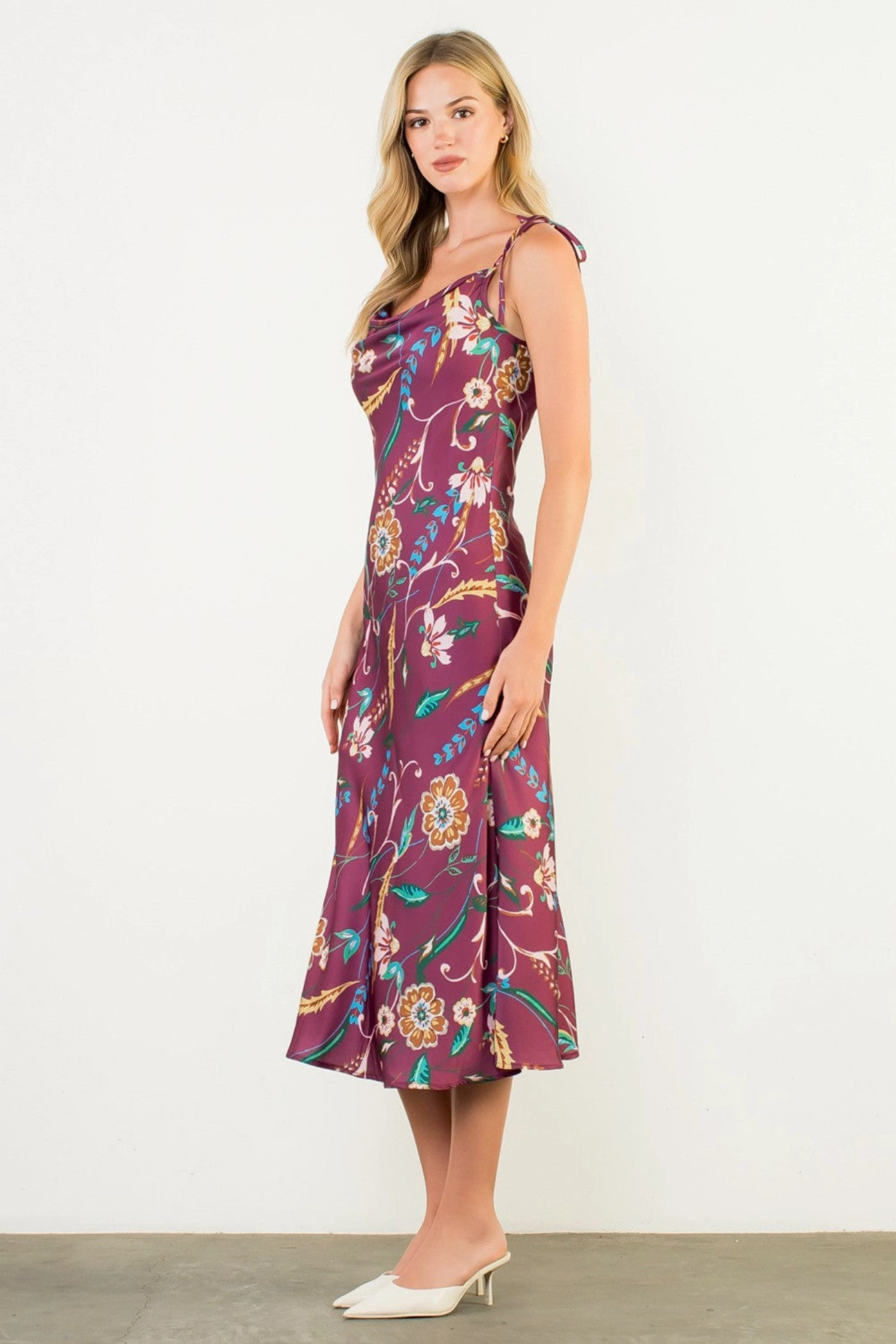 Cool Motion VICTORIA FLORAL MIDI DRESS