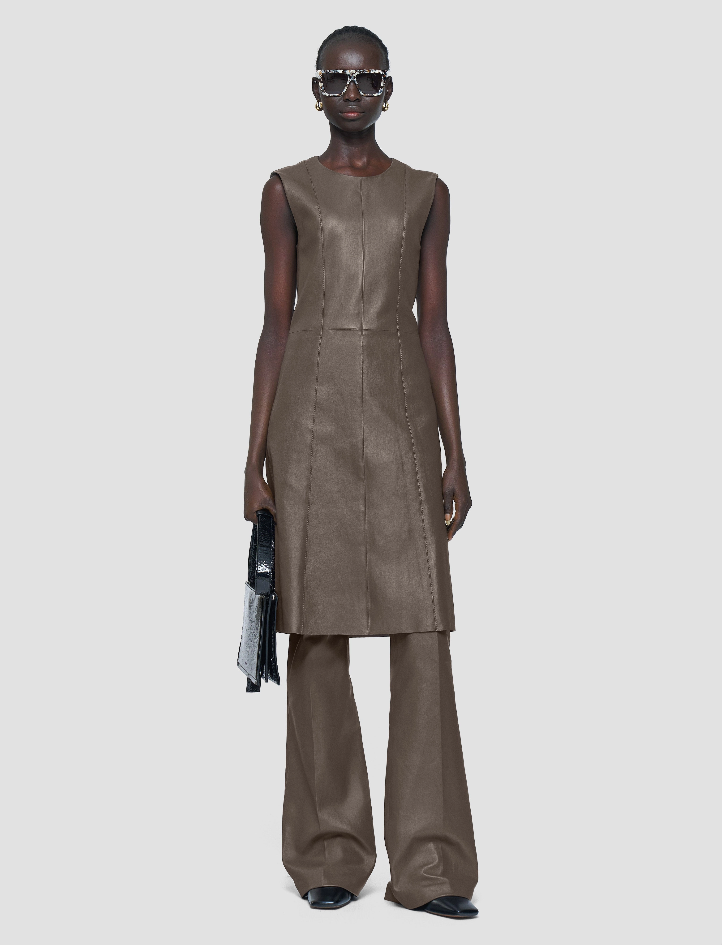 Soft-Lining Timeless Fit Heidi Leather Stretch Dress